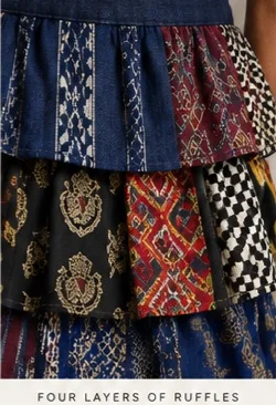 Four layers of ruffles